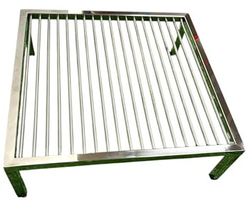 Parrilla Argentina Premium Acero Inoxidable para Barbacoa Varilla 8mm Super robusta Varias medidas Nic Store BBQ (50x50 cm)