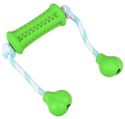 Toyvian Haltbarer Kauspielzeug Hundezahnbürste aus Ungiftigem Naturkautschuk Zahnpflege Kauknochen für Kleine bis Große Hunde Bequemer Interaktiver Brushing Stick zur Zahnreinigung und