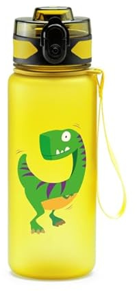 Générique Gourde enfant 500 ml en Tritan – Bouteille sans BPA avec bouton sécurité anti-fuite et poignée de transport – École & activités