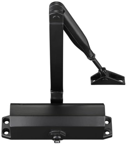 Size 3 Overhead Door Closer 180 mm × 42 mm – Heavy-Duty Hydraulic Door Closer for Commercial & Domestic Use, Smooth Self-Closing – Hardware Fittings Included (Black)