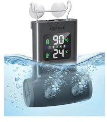 Tipkook Gentle Bath Bubble Jet, 13000 mAh Rechargeable Bathtub Bubble Machine, IPX8 Waterproof with LED Display,5 Speeds & 3 Bubble Modes,Cordless Soothing Bubble Maker for Home Bath Relaxation(Grey)