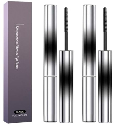 Iron Eye Mascara Facelove, Faccelove's Ironeye Mascara mit Metallbürste, Wimperntusche Metallbürste für ältere Frauen, Iron Wand Wimpernbürste, Tubing Wimpern Bürste Wasserfest, Schwarz (2 Stück)
