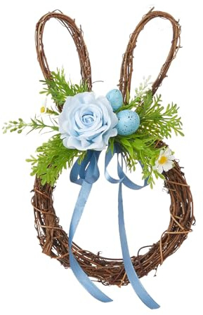 Genérico Corona Di Pasqua Rustica - Coniglio Di Primavera 40 Cm, Decorazione Stagionale | Home Office, Appartamento, Caffè, Parete, Portico, Finestra, Giardino, Soggiorno, Interni, E