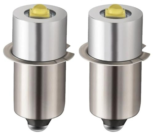 2PCS Flashlight Bulbs Replacement P13.5S 3-12V LED Bulb for Lamp Torch Lantern Work Light 160-200LM, LED Bulbs