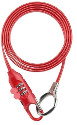Candado portátil for bicicleta, candados antirrobo de alta seguridad, cadena for motocicleta, accesorios for eléctrica Para Bicicleta(Red)