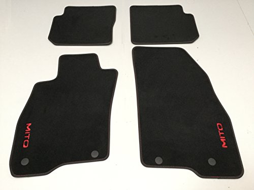 50547311 Originale Velour-Fußmatten Fußmatten mit rotem Schriftzug 2+2 Pins