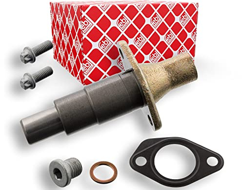 Febi bilstein 100410 - Tensor de cadena para cadena de control, con carcasa y material de montaje, 1 pieza