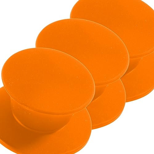Kerafactum Poignée de Remplacement pour Couvercle en Verre poignée de Casserole Robuste Bouton de Couvercle Couvercle de Casserole Knauf Poignée Universelle siliconée Echange 3 x Couleur Orange
