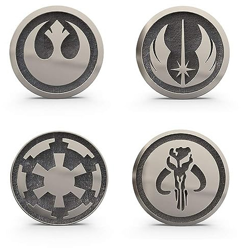 Skull Hunter Metallic Jedi Order Rebel Alliance Galactic Empire Mythosaur Symbol Retro Metal Badge Pin Set Accessories