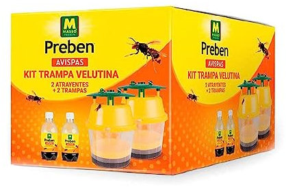 MASSO 06287 Kit Trampa Avispa Velutina Asiática, 2 Unidades, 190 Ml