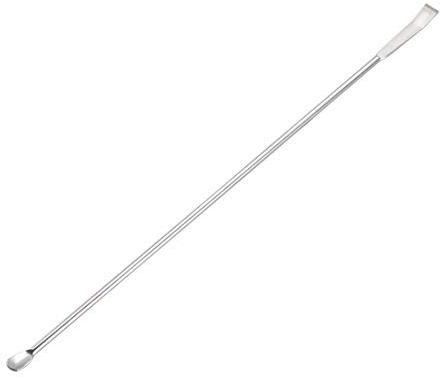 sourcing map Micro Laboratorio Muestreo Reactivo Cuchara 2 en 1 Doble Cabeza Acero Inoxidable Laboratorio Mezclar Espátula 220mm 2Pcs