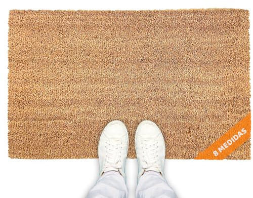 LUCA HOME - Felpudo Entrada casa 60x100cm - Felpudo Fibra de Coco con Base Antideslizante - Exterior e Interior - fácil de Limpiar, Resistente para hogar, Oficina, terraza y jardín