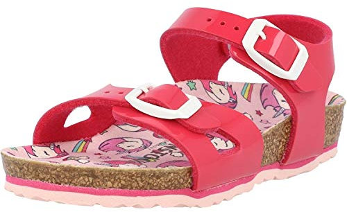 Birkenstock Ragazza Rio Sandalo, Fucsia Tulip Unicorn, 29 EU Étroit