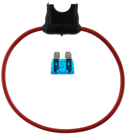 Lumonic 5x KFZ Sicherungshalter mit 25cm Kabel I 15A KFZ SIcherungshalter Flachsicherung I Auto Sicherungshalter, Flachsicherungshalter