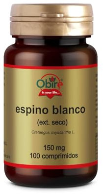 Obire - Espino Blanco 150 mg - 100 Comprimidos - Complemento Alimenticio a base de Extracto Seco de Plantas