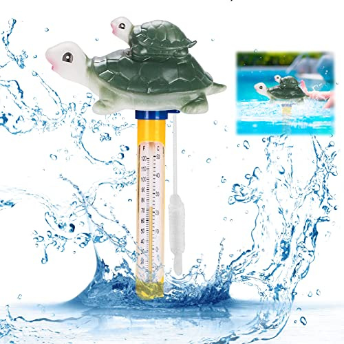Thermomètre de piscine flottant avec cordon pour piscines, spas, jacuzzis, aquariums, étangs à poissons (B)