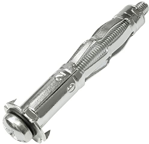 AERZETIX - C57489 - Juego de 10 Tacos de expansión Ø12x65mm para Placas de Yeso Cuerpo Hueco metálico - con Tornillo M6 - fijación en tabique seco - Color Plata