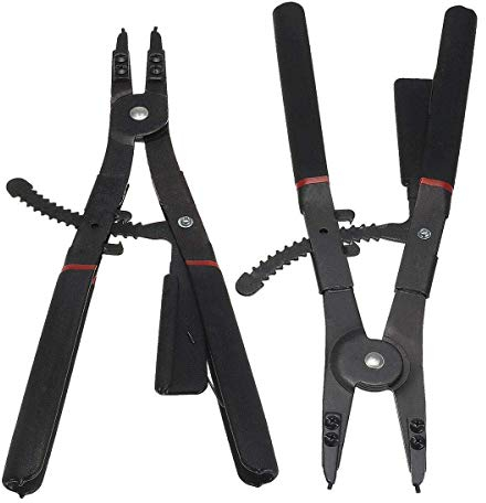 JMorCO Zangen-Wartungswerkzeuge, Zangen 16 Zoll, 2-teiliges großes Sicherungsring-Sprengringzangen-Set, Sicherungsring-Ratsche mit Xtra-Spitzen, Multifunktionswerkzeug-Zange