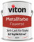 Viton Metallfarbe in Rot - 0,7 Kg Metall-Schutzlack Seidenmatt - Dauerhafter Schutz & hohe Beständigkeit - 3in1 Grundierung & Deckfarbe - Metalllack direkt auf Rost - KE31 - RAL 3000 Feuerrot