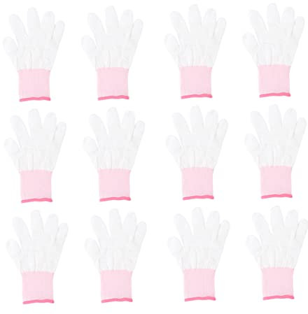 Angoily 12 Doppelpack Bauhandschuhe Antistatisch Beschichtet Sicherheits-industrie-nylonmaterial Handgelenk Stabil