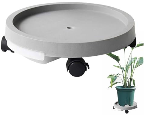 Genikeer Pflanzen-Dolly | Pflanzenroller Mit Wasserbehälter Und Feststellbarem Rad | Robuster Rollender Pflanzenständer | Blumentopfuntersetzer Mit Rollen Für Garten, Terrasse, Hof, Deck, Küche