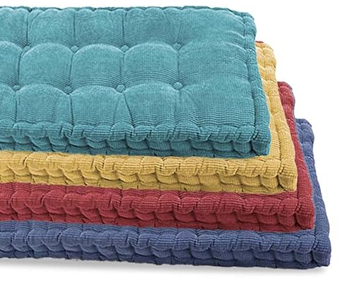 GGoty Dickes Sofa Bank Kissen 2/3 Sitzer Indoor, 100cm/120cm Baumwolle Lange Bank Kissen Boden Kissen Matratze für Haus/Garten/Patio/Schaukel (110x30cm,Blau)