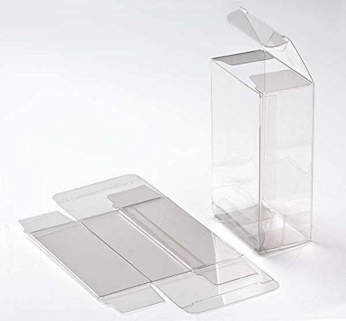 10 x Klarsichtschachtel 75x60x20mm Transparent PVC Plastik Faltschachtel rechteckig