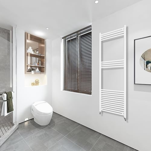 Aica Sanitarios Cromado Radiador Toallero de Agua, Calentador de baño, Calienta Toallas Rápidamente (1720x600 mm)