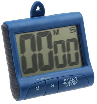 TOPBATHY Digital Kitchen Timer Large Lcd Display Blue Magnetic Countdown Count up Alarm Clock Loud Sound Suitable for Cooking and Baking