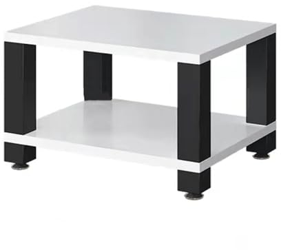 YVYKFZD Audio Rack HiFi Regal, Offener HiFi Rack Komponentenschrank, Phonoschrank Bodenstehendes Aufbewahrungsregal Aus Holz Mit Verstellbaren Füßen, Multifunktionaler Record Player Stand(Color:Wit,Si