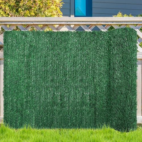 Abaseen Artificial Conifer Hedge Screening | 1m x 3m Weather Resistant Plastic Garden Privacy Screen | Garden Fence for Outdoor Privacy, Boundary Marking, and Decorative Landscaping