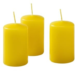 Cereria di Giorgio Risthò Kerzen Durchmesser 4 cm Höhe 7 - Senf - Packung mit 12 Stück