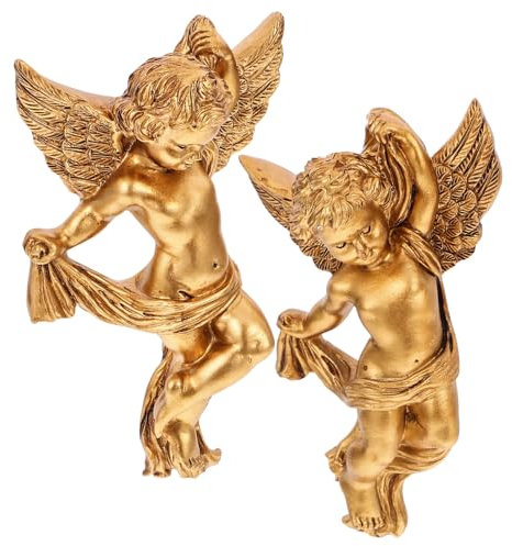 HOLIDYOYO 2 Stücke Harz Engel Ornamente Decor Crafting Engel Figur Startseite Engel Statue Dekoration