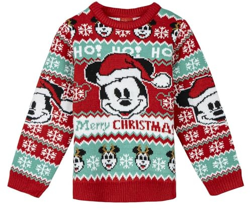 CERDÁ LIFE'S LITTLE MOMENTS | Jersey de Punto Navideño Mickey o Minnie para Niños/ Adultos Suéter Navidad Disney