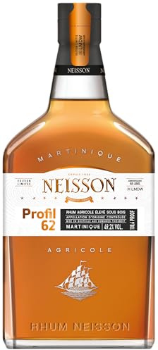 NEISSON - Profil 62 - Rhum Agricole - Origine : Martinique - Alcool 49,2% - Notes de Gentiane & Vanille - 70cl