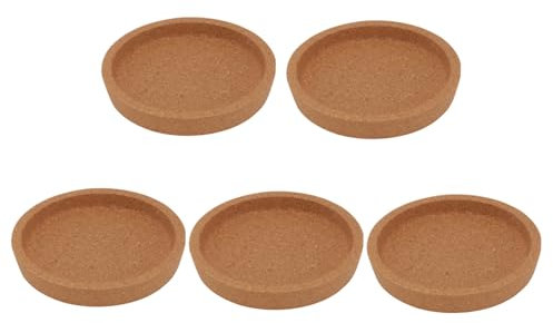 PRETYZOOM Posavasos De Madera 5piezas Posavasos Absorbentes para Bebidas Material De Corcho Antideslizante y Decorativo Adecuado para Hogar y Cafeterías Protección De Mesas
