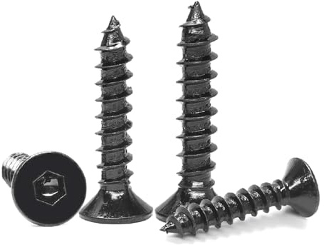 Tornillo autorroscante de cabeza plana con zócalo hexagonal M2 M3 M4 M5 Tornillo de cabeza Allen avellanado de acero al carbono, 20 piezas, M4x8mm
