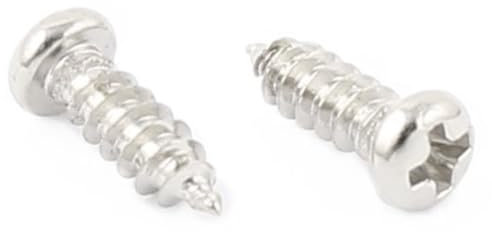 TA-VIGOR 100Pcs Self Tapping Screws, M2.5 Phillips Pan Head Screw, 8mm Round Head Tapping Screws, Stainless Steel Machine Wood Fasteners Bolts for Wood, Drywall, Furniture, Repairing