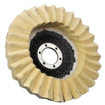 BSD Disco Abrasivo in Feltro 125 mm per Lucidatura Professionale - Disco in Feltro Semirigido per Smerigliatrici con Paste Lucidanti