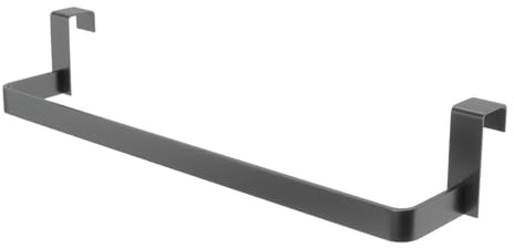 Mice- Toallero de Barra para Mueble, Toallero de Acero Inoxidable - Resistente a Arañazos y Vapor - Sin taladros para Mueble - 36 cm (Black Gun Metal)