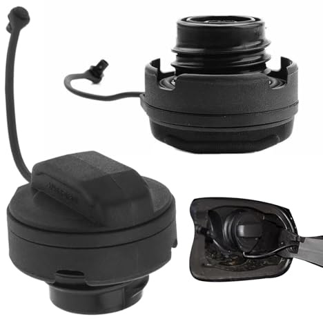 2 Stück Tankdeckel mit Halteband, Treibstoff Deckel Fit für Vw Golf Jetta Bora Polo Audi A1 A2 A3 A4 A6 Butyeak Benzin-Dieselabdeckung für Passat S-eat J-etta 1J0201550A