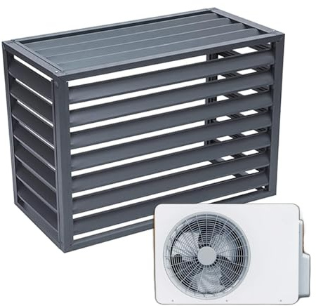 Unmjgybc Protezione con Coperchio Superiore Rinforzato Grigio Louver Sup 110×60×80(2-3P) - Supporta Oggetti Fiori in Vaso Piante Verdi - Funzione Decorationale Aggiuntiva