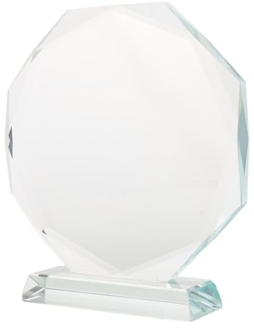 SOPOTUTU Trophée Cristal Plaque Verre Personnalisable pour Récompense Employé Souvenir Commémoratif et Trophée Original à Graver DIY