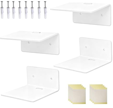 Huayeex Ripiani in acrilico da parete, organizer decorativo, libreria galleggiante per camera da letto, soggiorno, bagno, camera da letto, album, cucina, libreria sul posto di lavoro