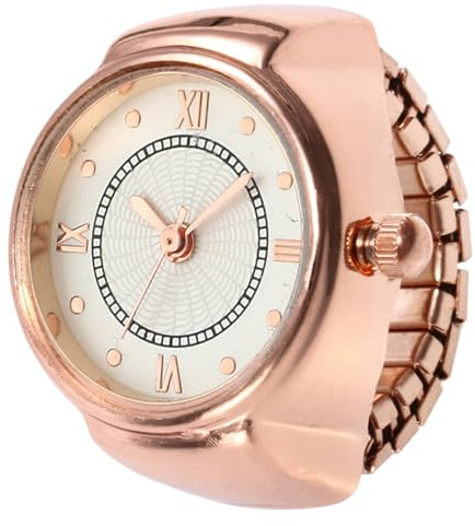 Ring Watch - Fashion Finger Watch For Men Women | Bärbar kreativ klockring med organiskt glas spegel | Stylish Casual Watches Accessory For Christmas Birthday | Exakt tidtagning med länge, Fare