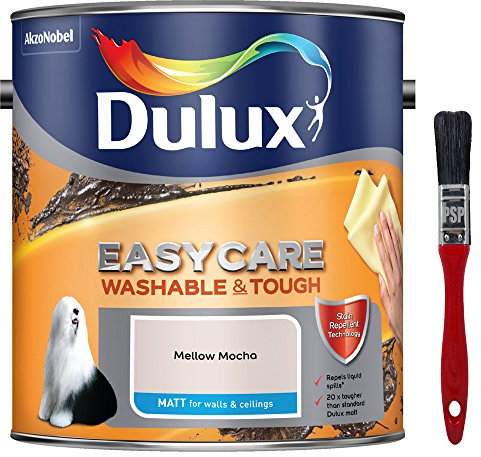 New 2017 Dulux Easycare Washable & Tough Matt Mellow Mocha 2.5L with Unique Stain Repellent Technology. Includes PSP Touch-up Brush.