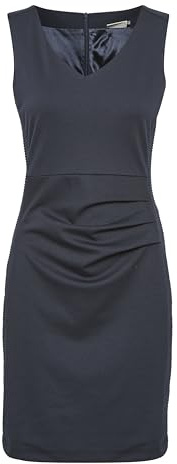 KAFFE Women's Cocktail Dress V-Neck Slim Fit Sleeveless Above Knee Length Zipper