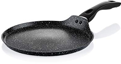 Westinghouse Pancake Pan 11 Inches, Crepe Pan Non Stick, Dosa Pan, Tawa Roti Pan - Black Marble