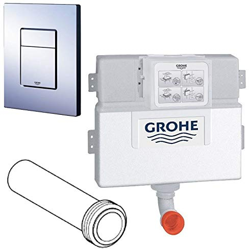 Grohe 38422 WC Concealed Cistern Dual Flush 38732 Cosmo Chrome Plate 37489 Pipe