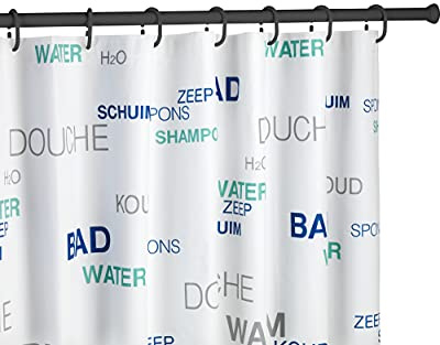 WENKO Barre de douche télescopique noir 110-185 cm - Tringle pour rideau de douche, Aluminium, 2 x 2 cm, Noir